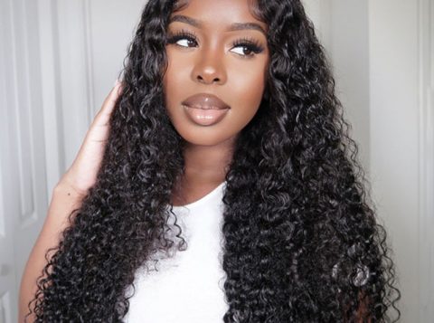 Curly human hair wigs for women